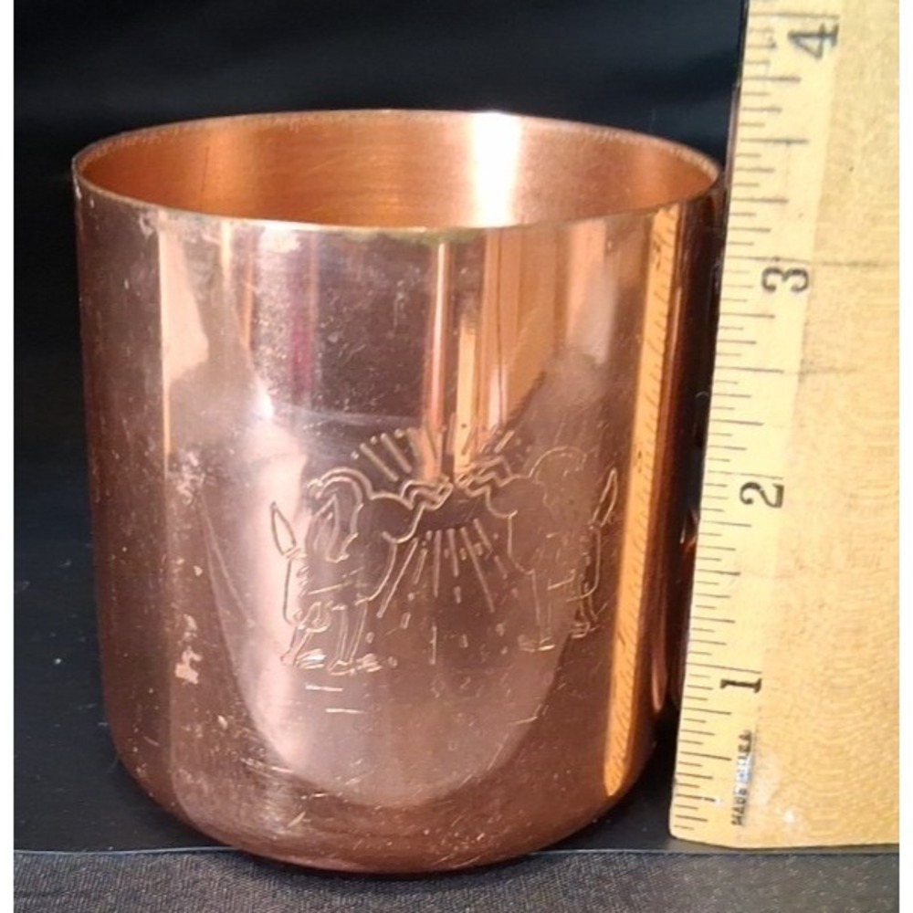 Vintage Copper Moscow Mule Mug with Donkeys - Picture 16 of 16